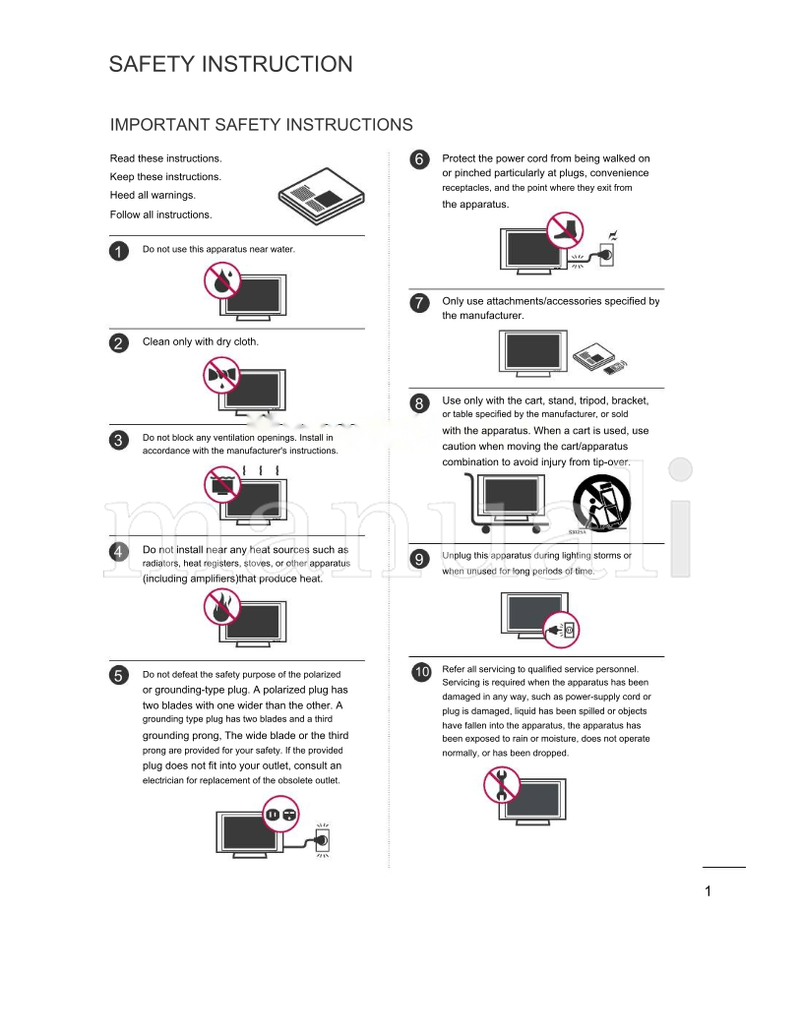 LG 820-40 (90 pages) TV Operating Manual
