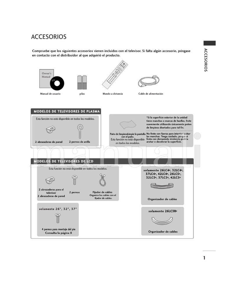 LG 26LC5* 26LC4 32LC5* 32LC4 37LC5* 37LC4 42LC5* 42LC4 26LC3 (84 pages) TV Operating Manual