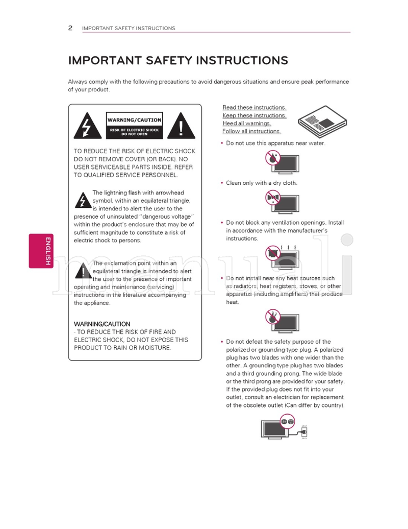 LG 32LM3400 32LS3400 37LM3400 37LS3400 42LM3400 42LS3400 (84 pages) TV Operating Manual