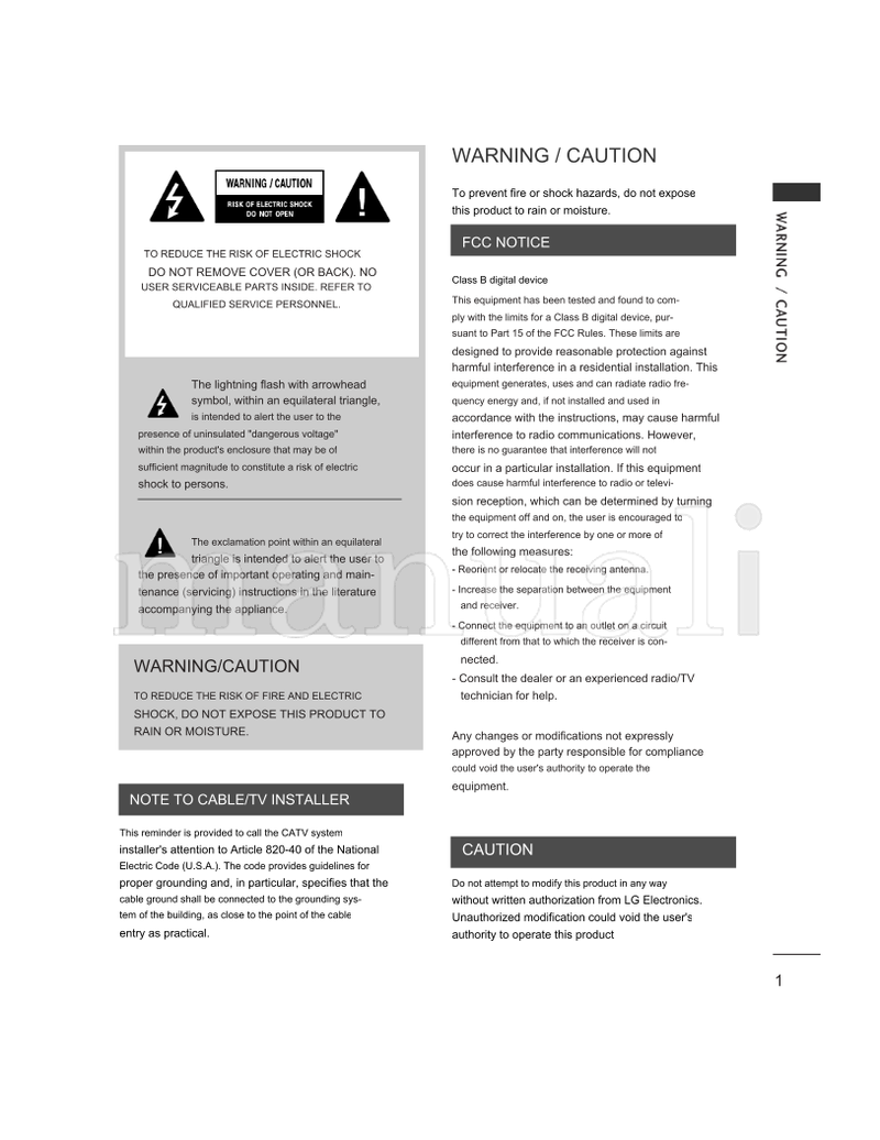LG 820-40 (81 pages) TV Operating Manual