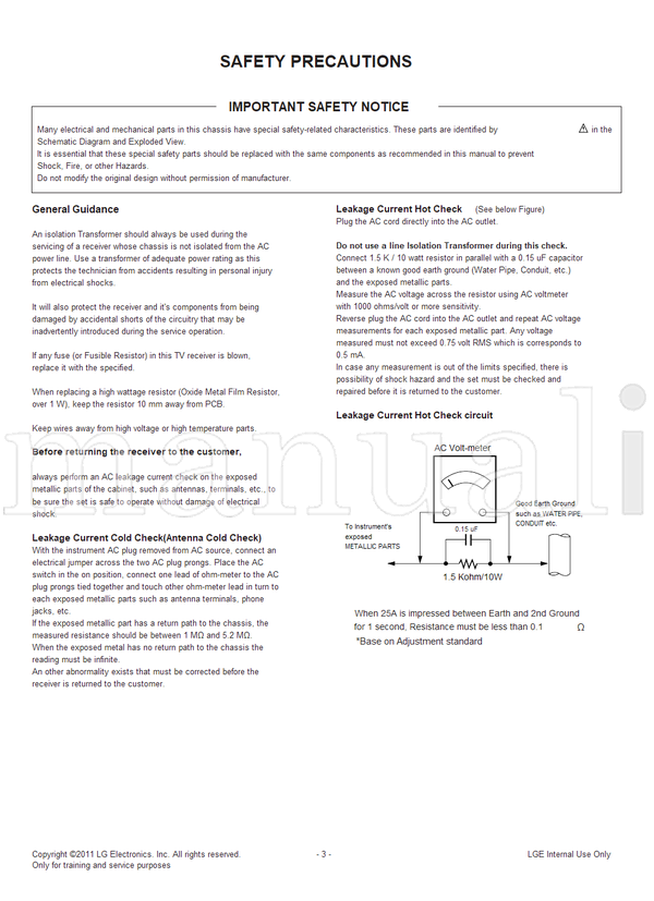 LG LD01U 37LV3500 MFL62863057 37LV3550 355U-ZB 37LV3500-ZA (99 pages) TV Service Manual
