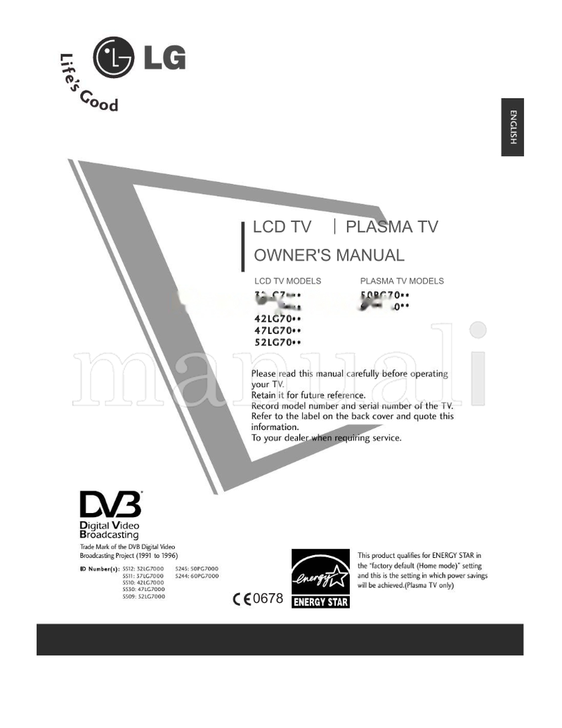 LG 427000 (148 pages) TV Operating Manual