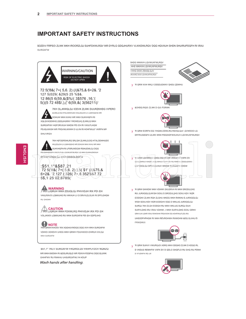 LG 42LA6200 42LA6250 47LA6200 47LA6250 50LA6200 50LA6250 (42 pages) TV Operating Manual