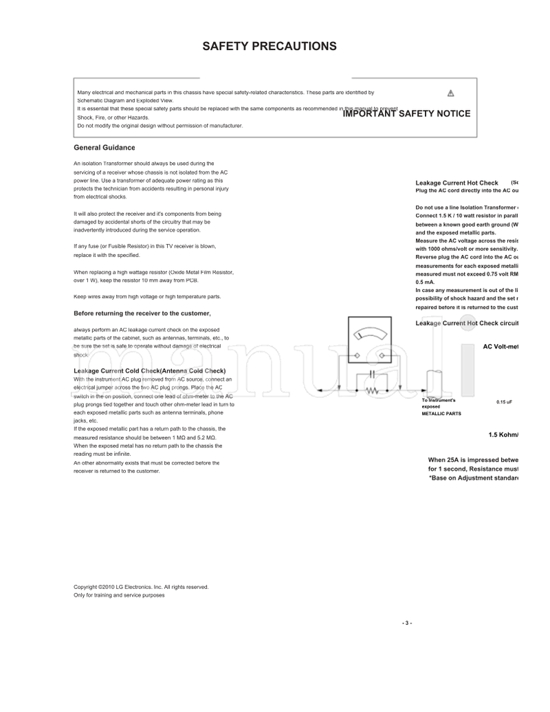 LG LD01B 42LD450 MFL62863003 42LD450N 42LD458 42LD450-ZA (43 pages) TV Service Manual