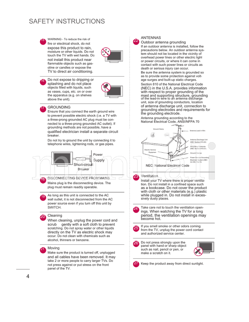LG 820-40 (172 pages) TV Operating Manual