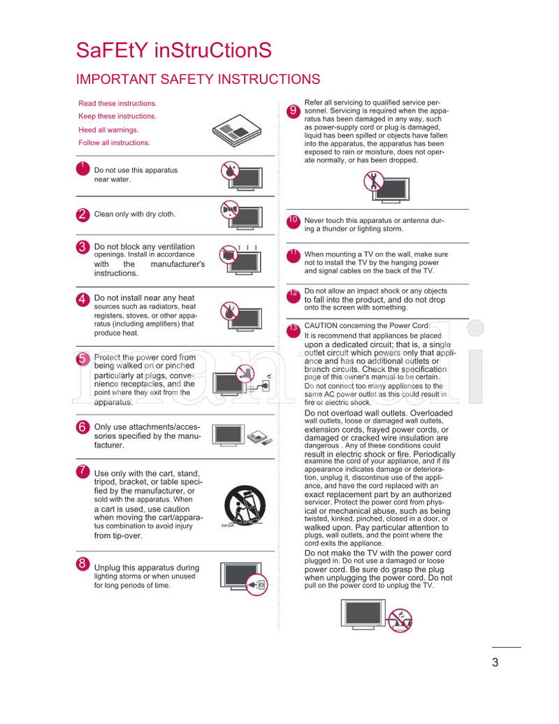 LG 22LE5300 22LE6500 26LE6500 26LE5300 32LE4600 32LE5300 (81 pages) TV Operating Manual