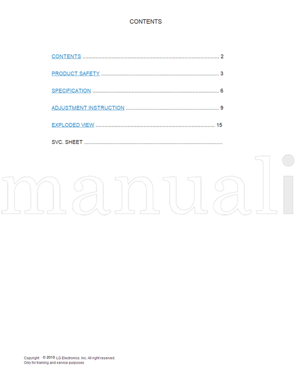 LG LT01B 42LD465 42LD465-DA (57 pages) TV Service Manual