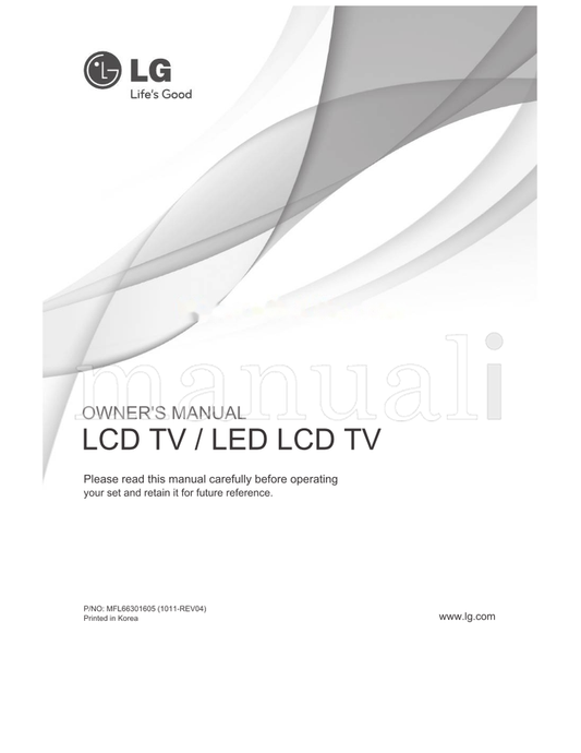 LG 42LD5 Series (17 pages) TV Operating Manual
