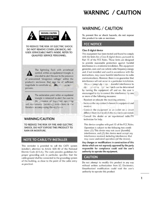 LG 820-40 (155 pages) TV Operating Manual