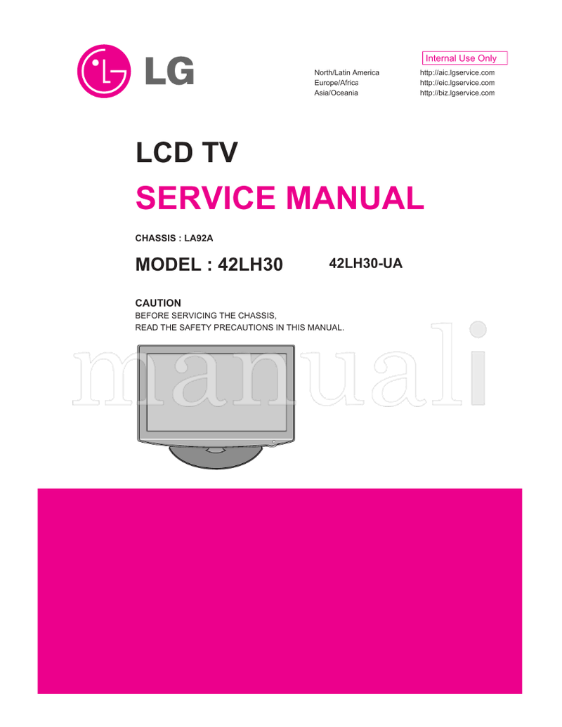 LG LA92A 42LH30 42LH30-UA (31 pages) TV Service Manual