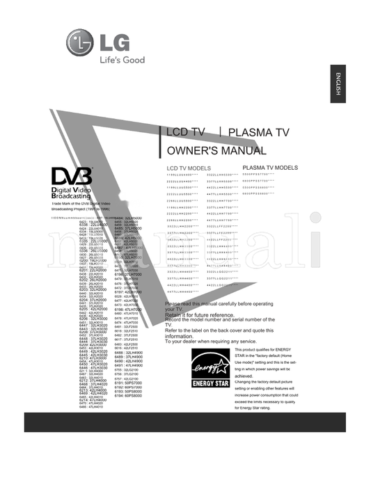 LG 42LH5000 (176 pages) TV Operating Manual