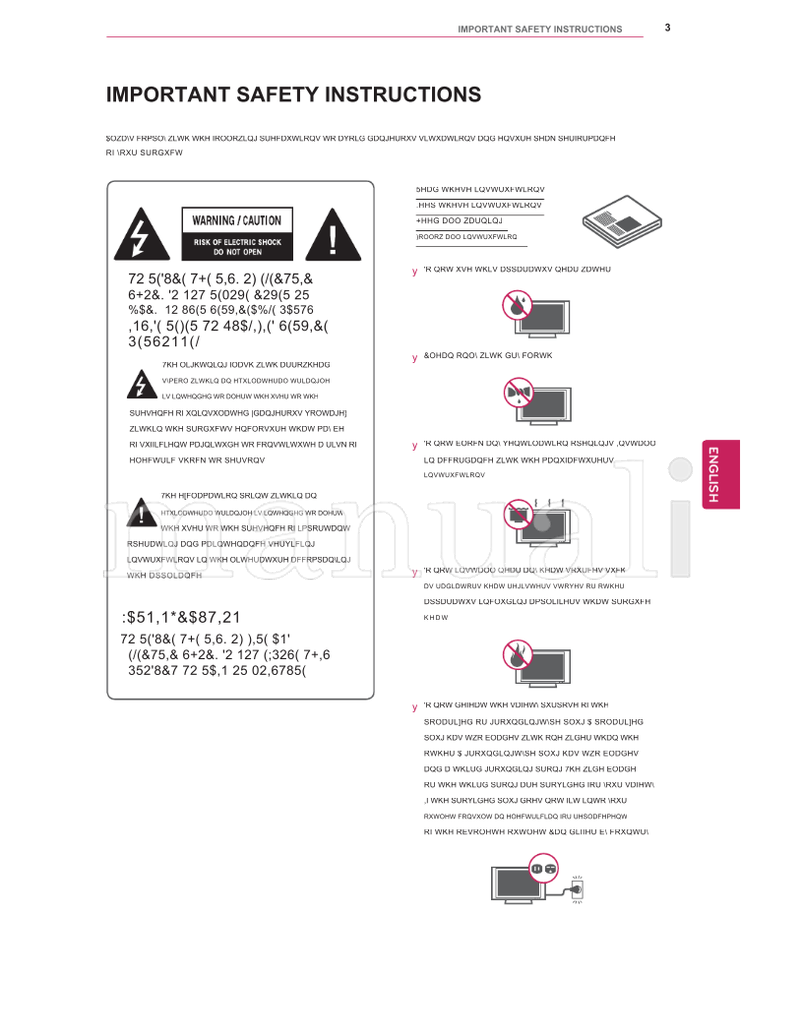 LG 32LV3400 19LV2500 32LV3500 22LV2500 37LV3500 26LV2500 (126 pages) TV Operating Manual