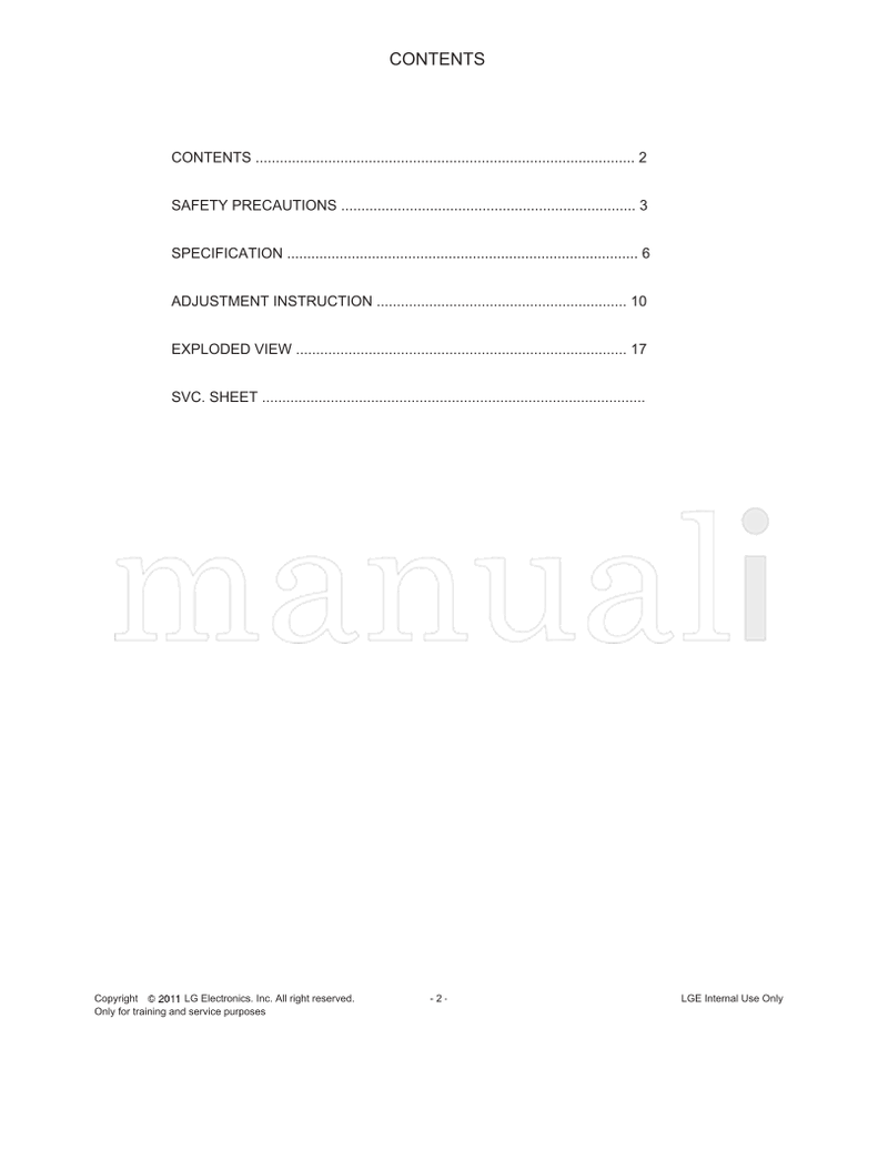LG LA01U 42LK450 42LK450-UB (72 pages) TV Service Manual