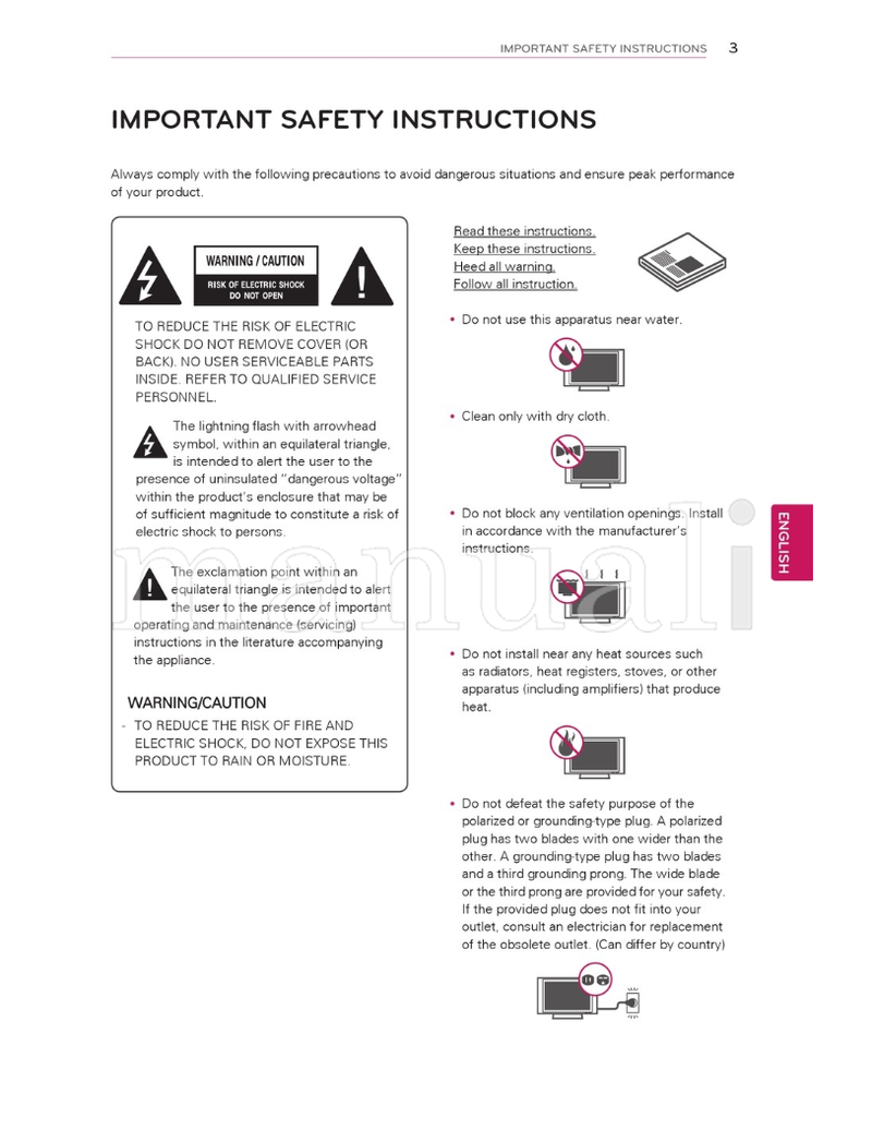 LG 32LV3400 19LV2500 32LV3500 22LV2500 37LV3500 26LV2500 (128 pages) TV Operating Manual