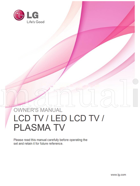 LG 42LV34 SERIES (134 pages) TV Operating Manual
