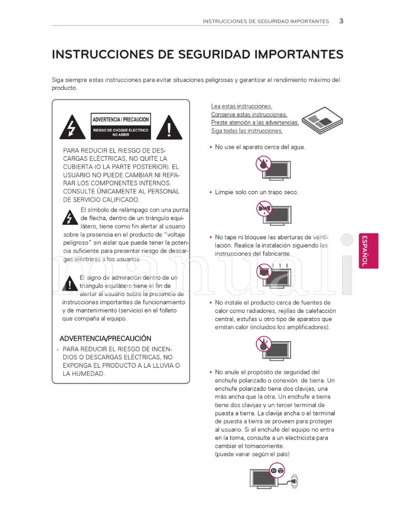 LG 32LV3400 19LV2500 32LV3500 22LV2500 37LV3500 26LV2500 (106 pages) TV Operating Manual