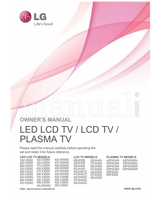 LG 42LW505CUC (129 pages) TV Operating Manual