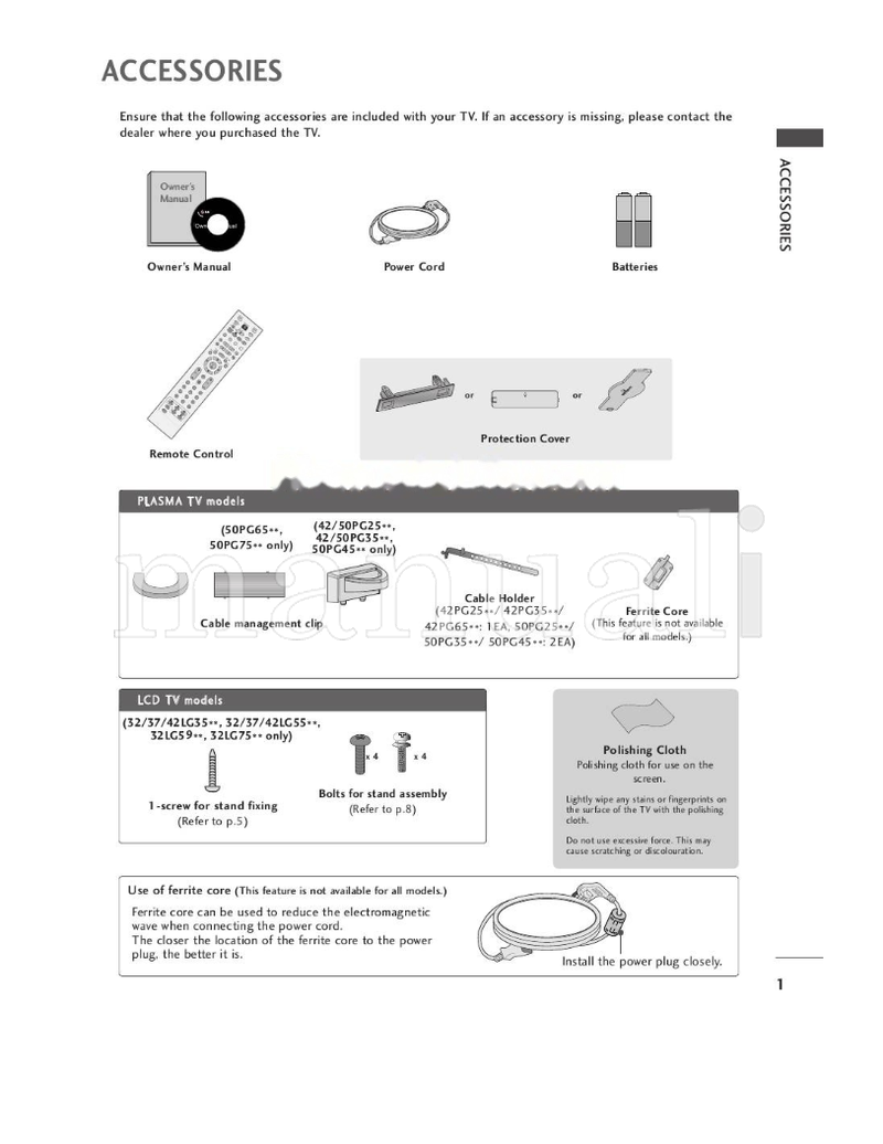 LG 42PG3500 (106 pages) TV Operating Manual