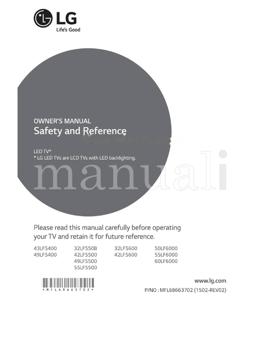 LG 43LF5400 (32 pages) TV Operating Manual