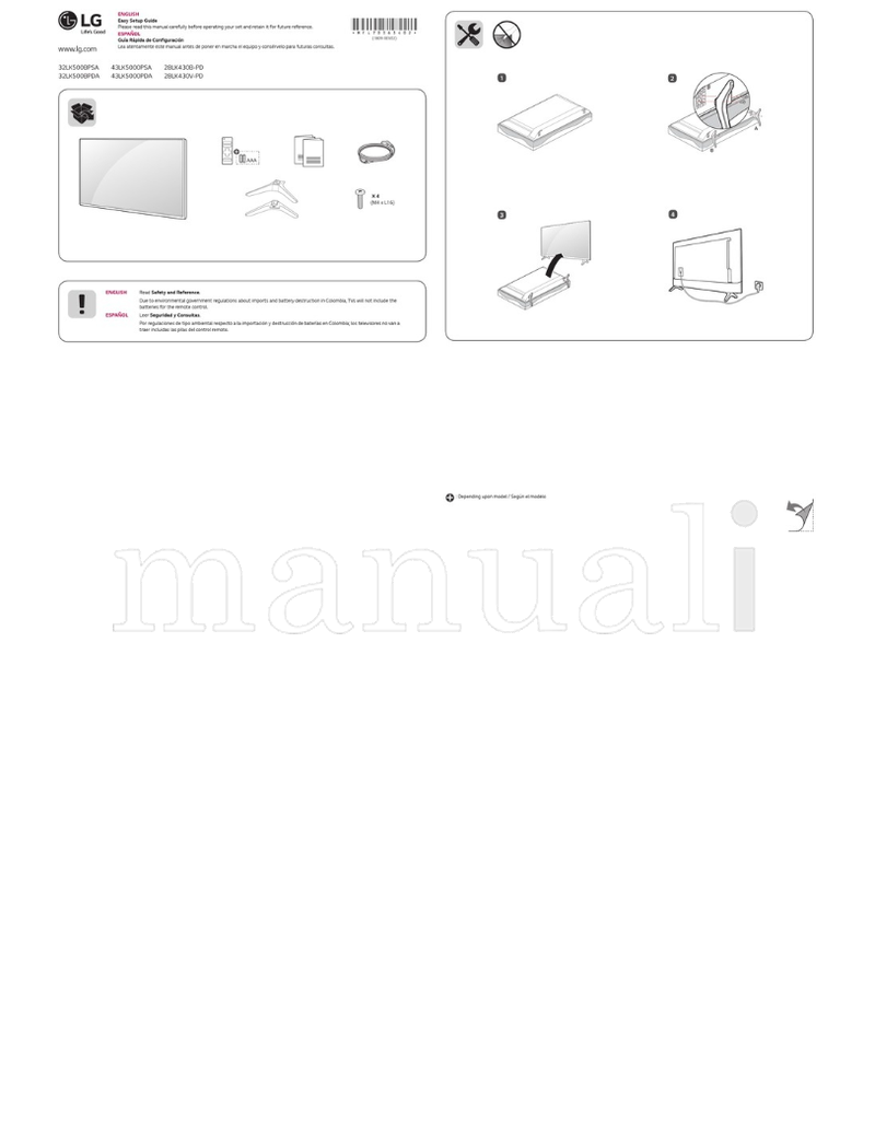 LG 32LK500BPSA 43LK5000PSA 28LK430B-PD 32LK500BPDA 43LK5000PDA (23 pages) TV Operating Manual