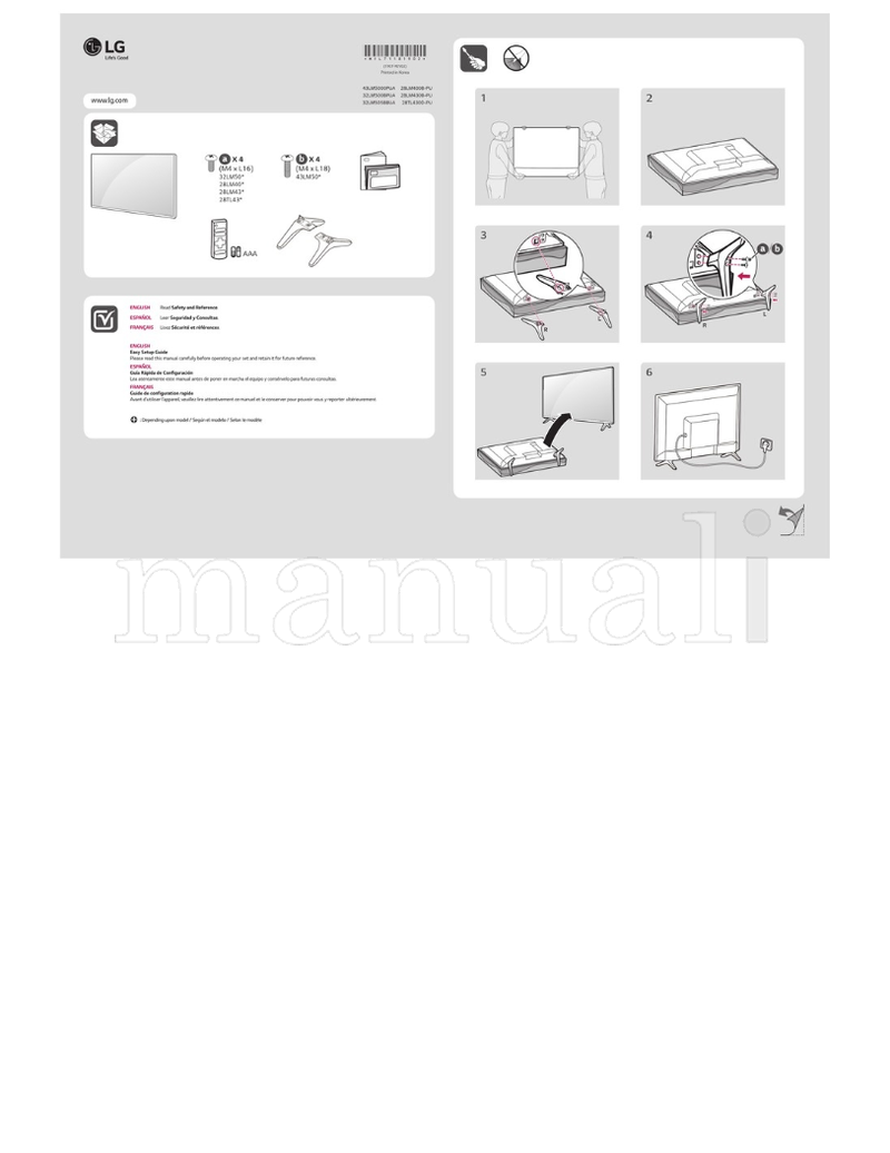 LG *MFL71181902* 43LM5000PUA 28LM400B-PU 32LM500BPUA (49 pages) TV Operating Manual