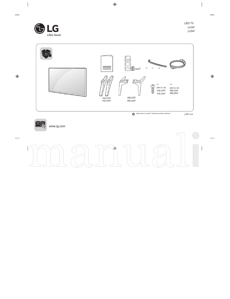 LG 49LU34* 43LU34* 43LU54* 49LU54* LU34* LU54* (40 pages) TV Operating Manual