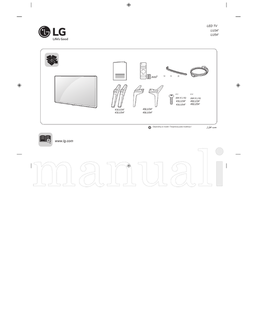 LG 49LU34* 43LU34* 43LU54* 49LU54* LU34* LU54* (40 pages) TV Operating Manual