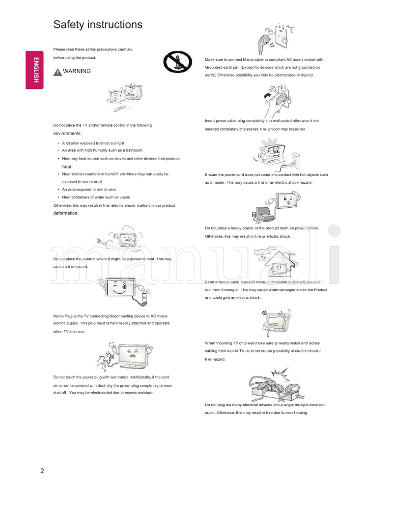 LG 43LX321H.AEU (23 pages) TV Operating Manual