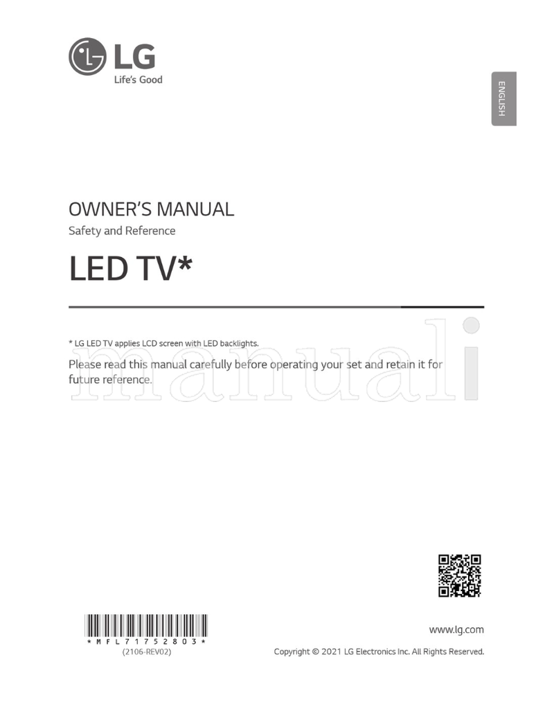 LG *MFL71752803* (25 pages) TV Operating Manual