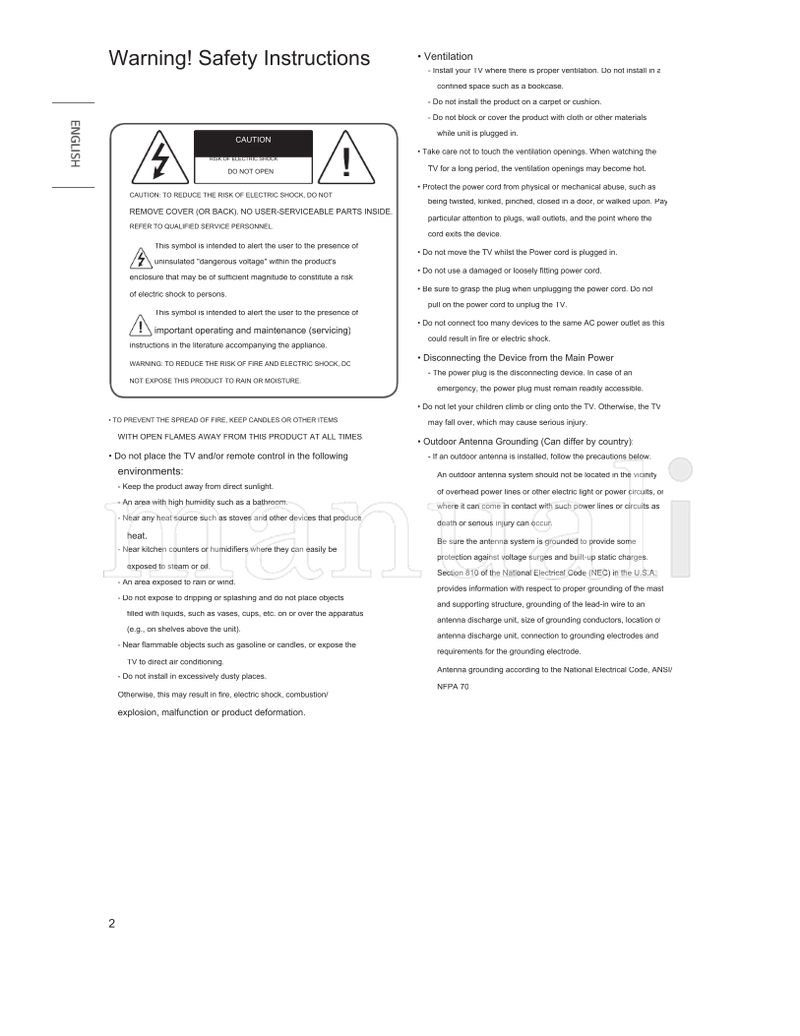 LG *SAC35974006* (23 pages) TV Operating Manual