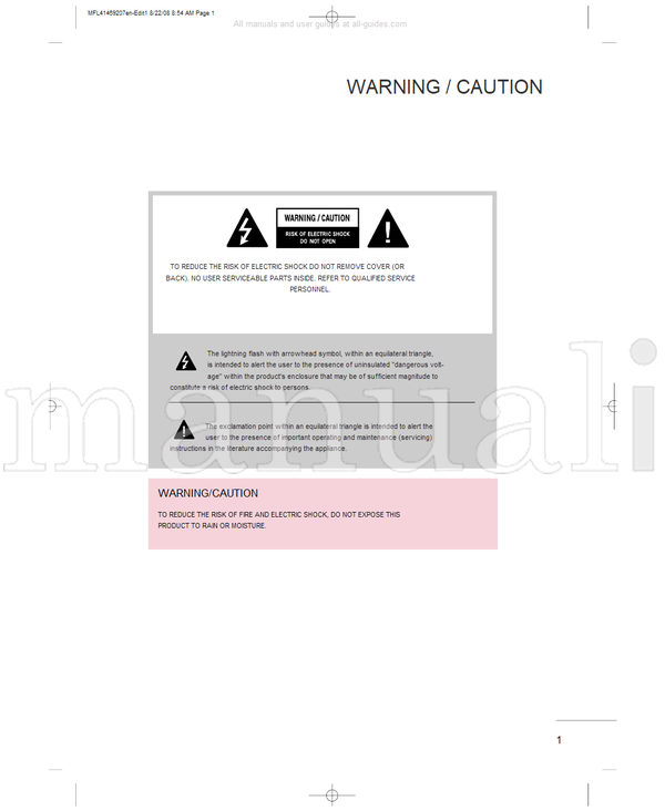 LG MFL41469207en-Edit1 42PG20R 26LG30R 50PG20R 32LG30R 37LG30R (100 pages) TV Operating Manual