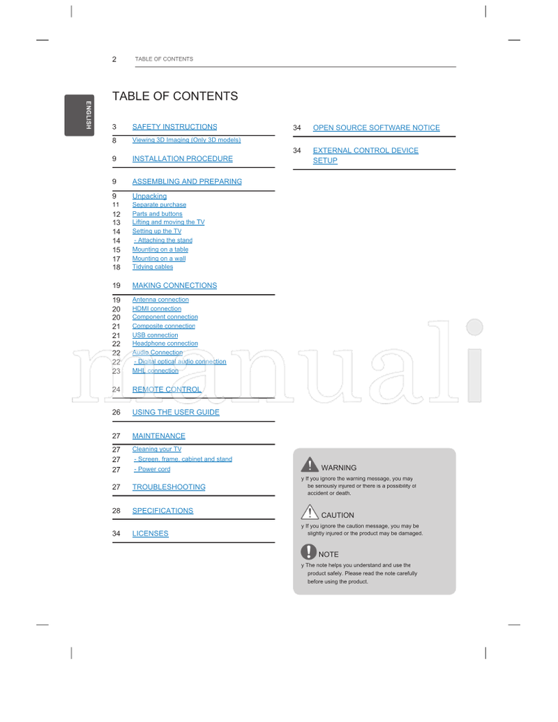 LG LN54** LN565* LA61** MFL67725403 (48 pages) TV Operating Manual
