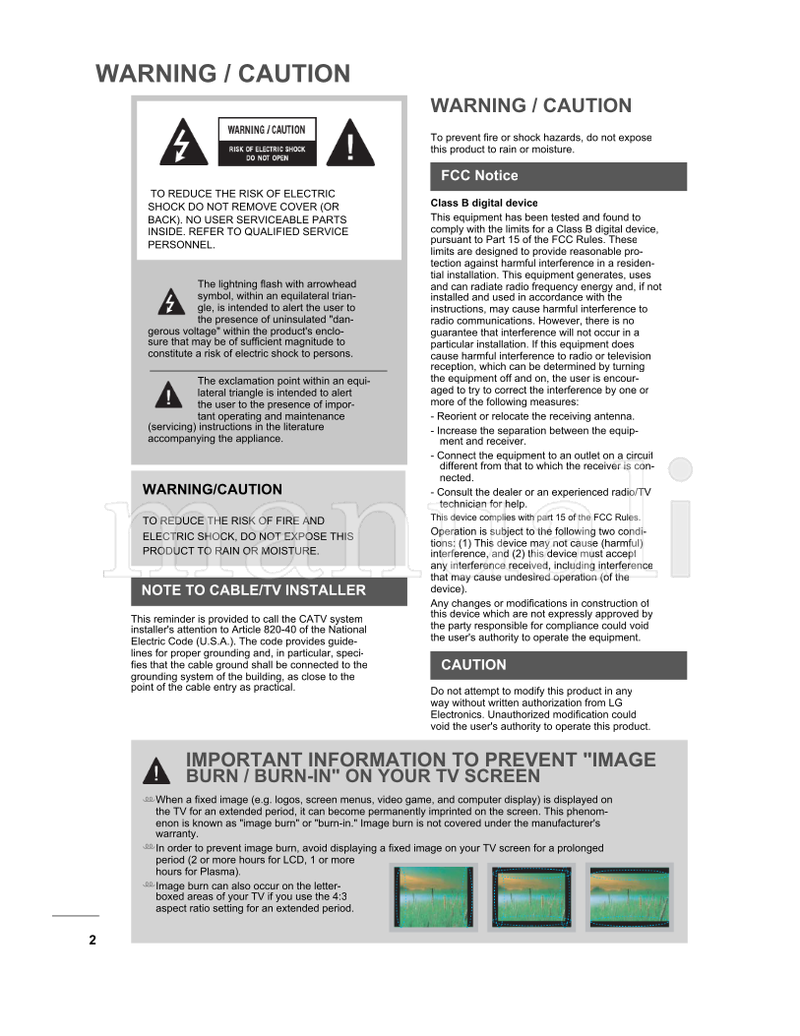 LG 820-40 (39 pages) TV Operating Manual