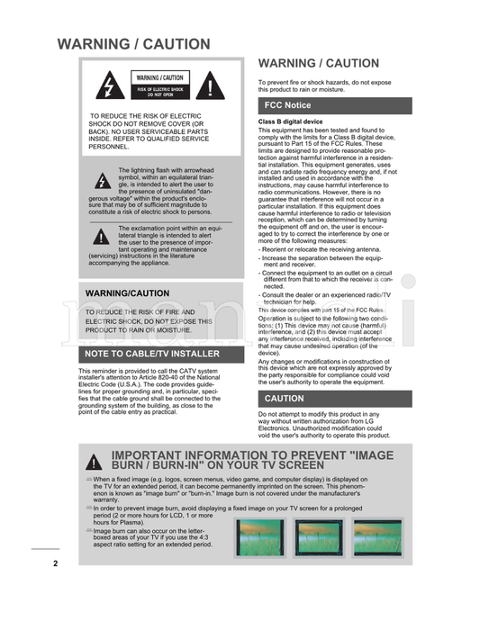 LG 820-40 (39 pages) TV Operating Manual