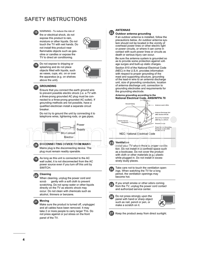 LG 820-40 (39 pages) TV Operating Manual