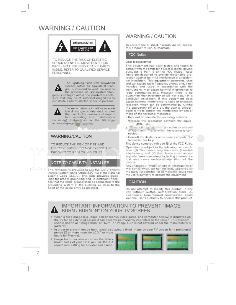 LG 19LE5300 32LE5300 22LE5300 37LE5300 26LE5300 42LE5300 (37 pages) TV Operating Manual