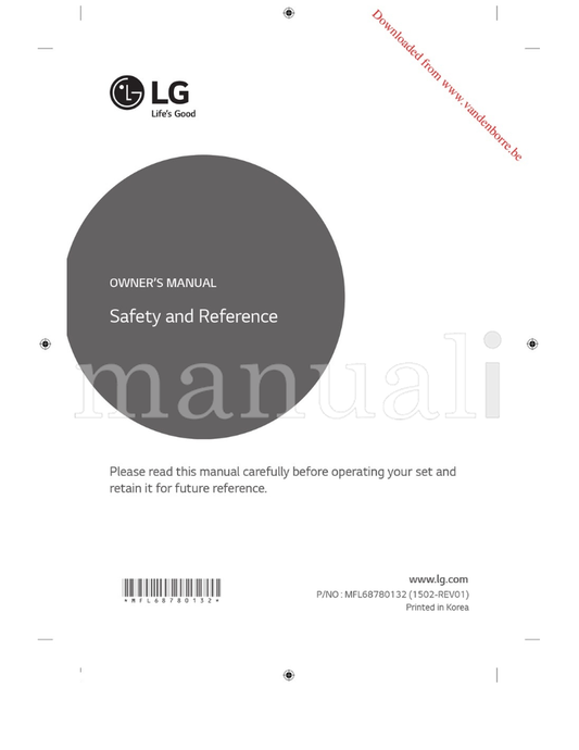 LG *MFL68780132* (172 pages) TV Operating Manual