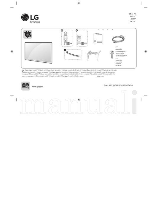 LG 55UJ74** 55SJ80** 55SK79** 65SJ80** 65SK79** MFL69706132 (39 pages) TV Operating Manual