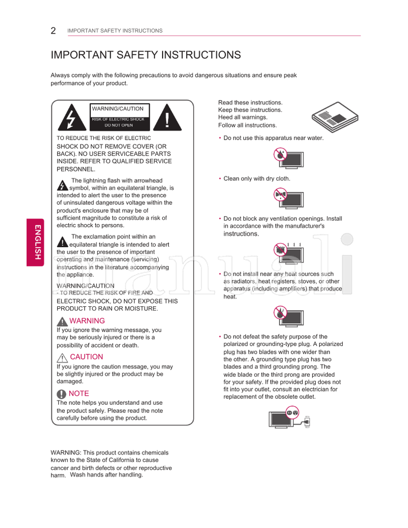 LG 98UB9800 105UC9 98UB9810 (56 pages) TV Operating Manual