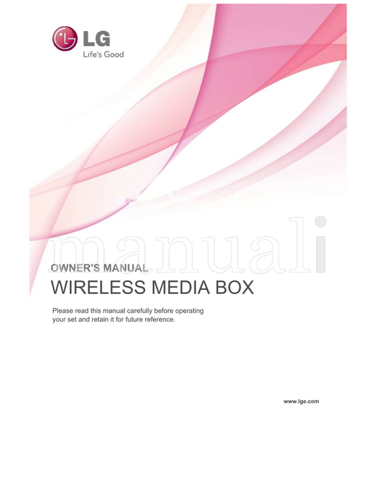 LG ANWL100 (40 pages) TV Operating Manual