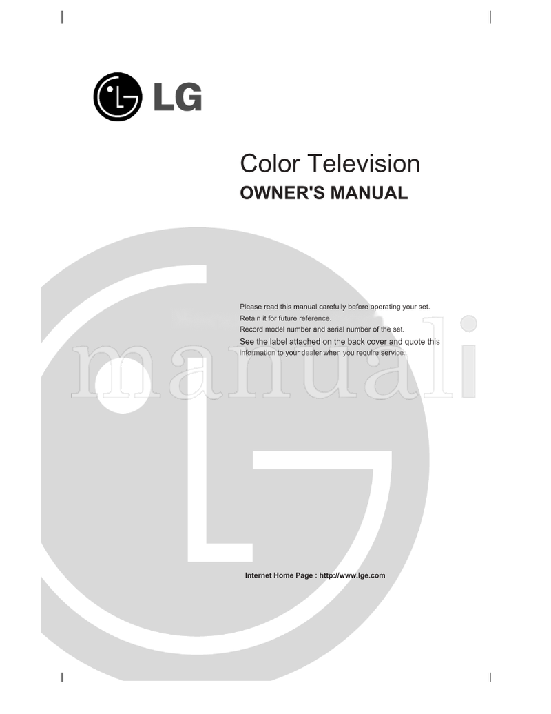 LG Color Television (24 pages) TV Operating Manual