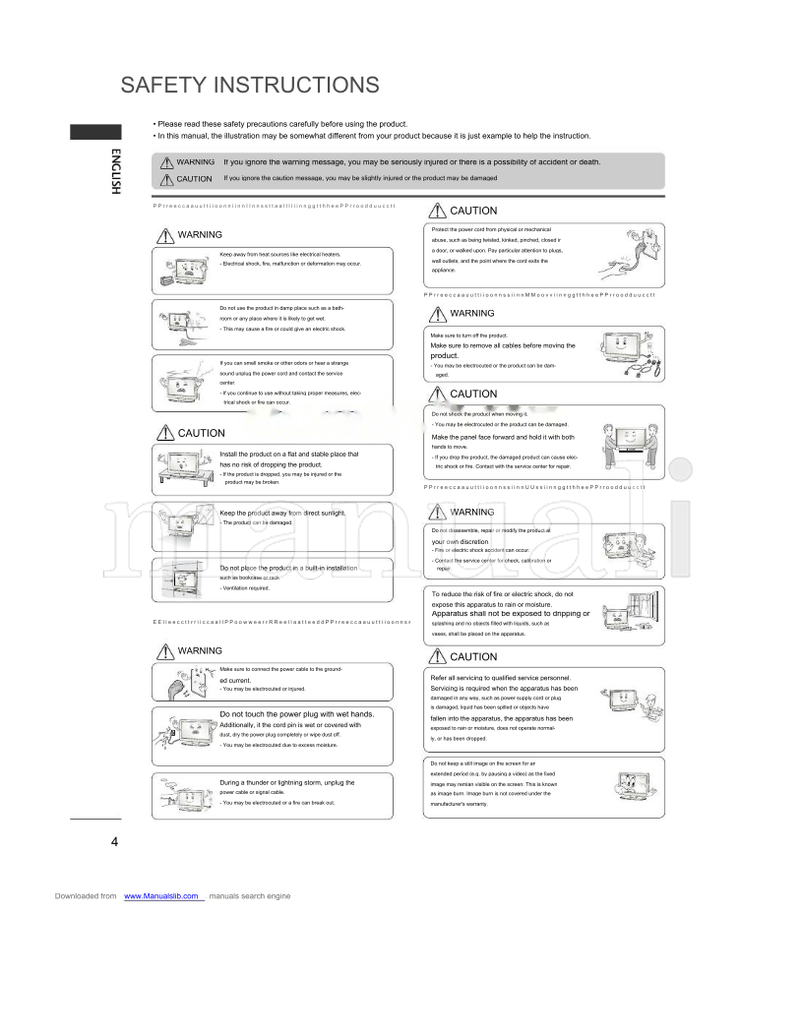 LG RS-232C (21 pages) TV Operating Manual