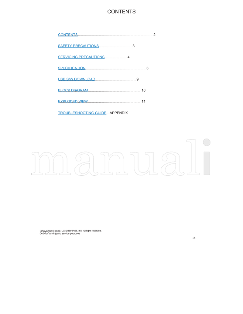 LG Contents 24LH4830 (47 pages) TV Service Manual
