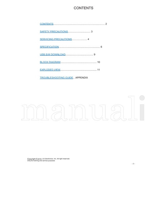 LG Contents 24LH4830 (47 pages) TV Service Manual