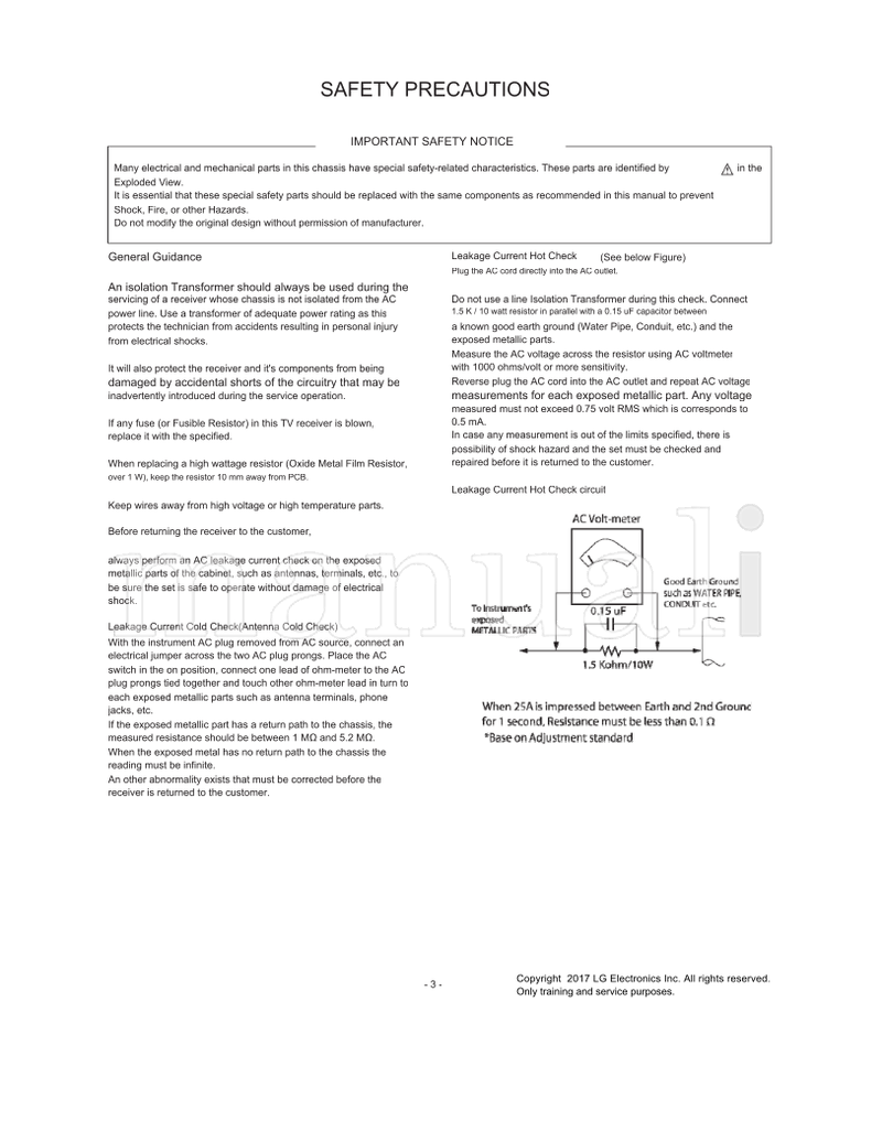 LG Contents 28LJ400B (38 pages) TV Service Manual