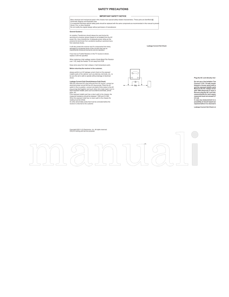 LG Contents 42LV3500 (100 pages) TV Service Manual