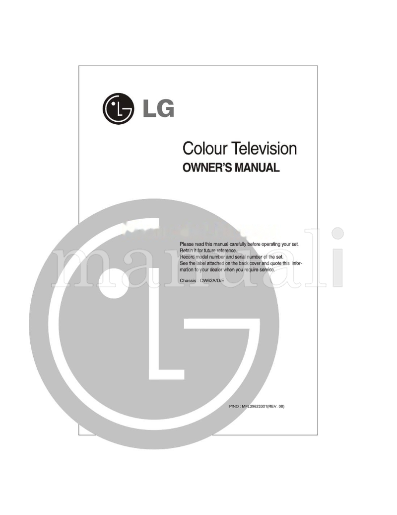 LG CW62A (28 pages) TV Operating Manual