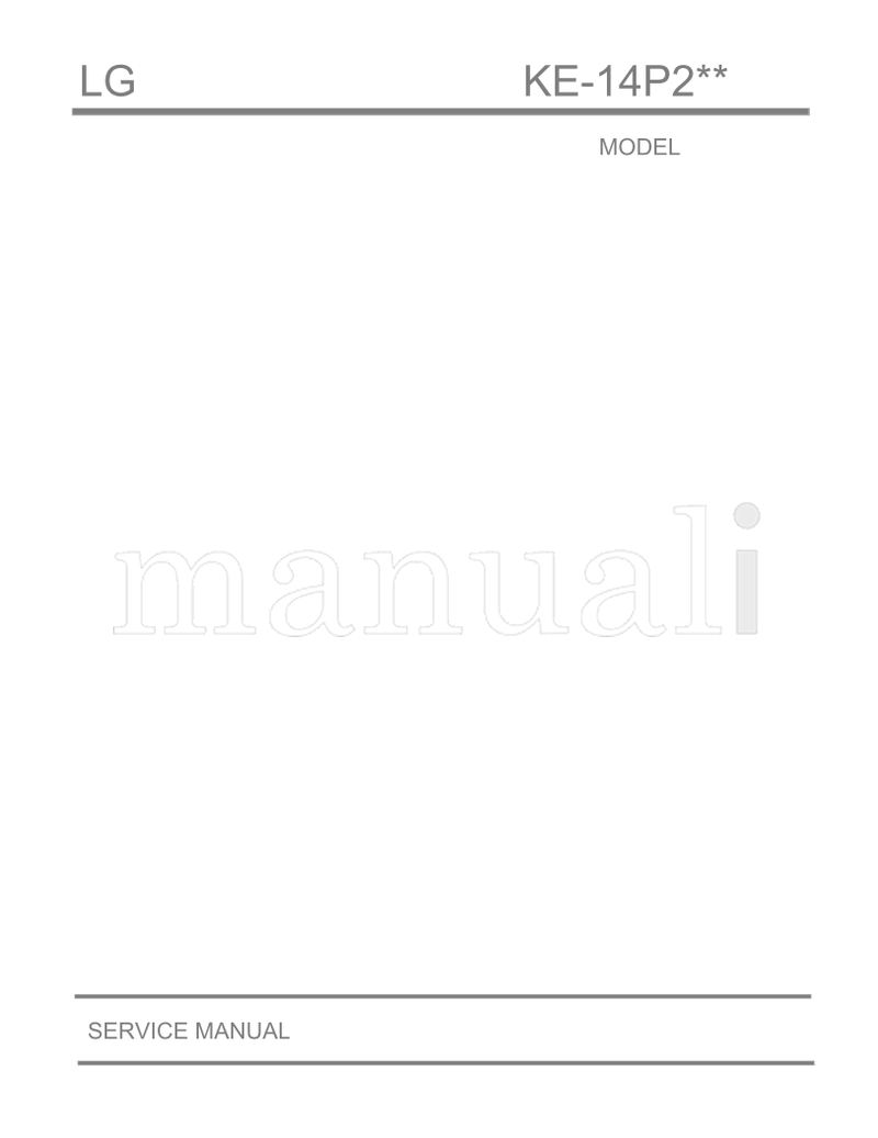 LG KE-14P2 Series (62 pages) TV Service Manual