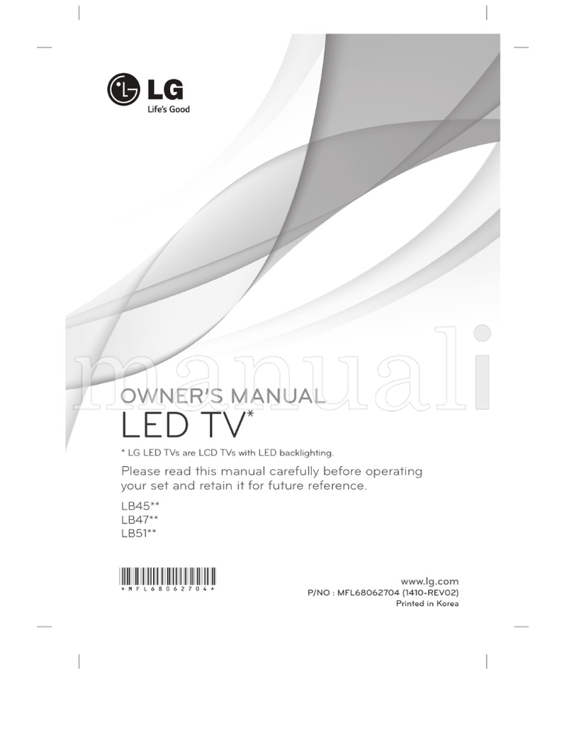 LG LB45** LB47** LB51** *MFL68062704* MFL68062704 (60 pages) TV Operating Manual
