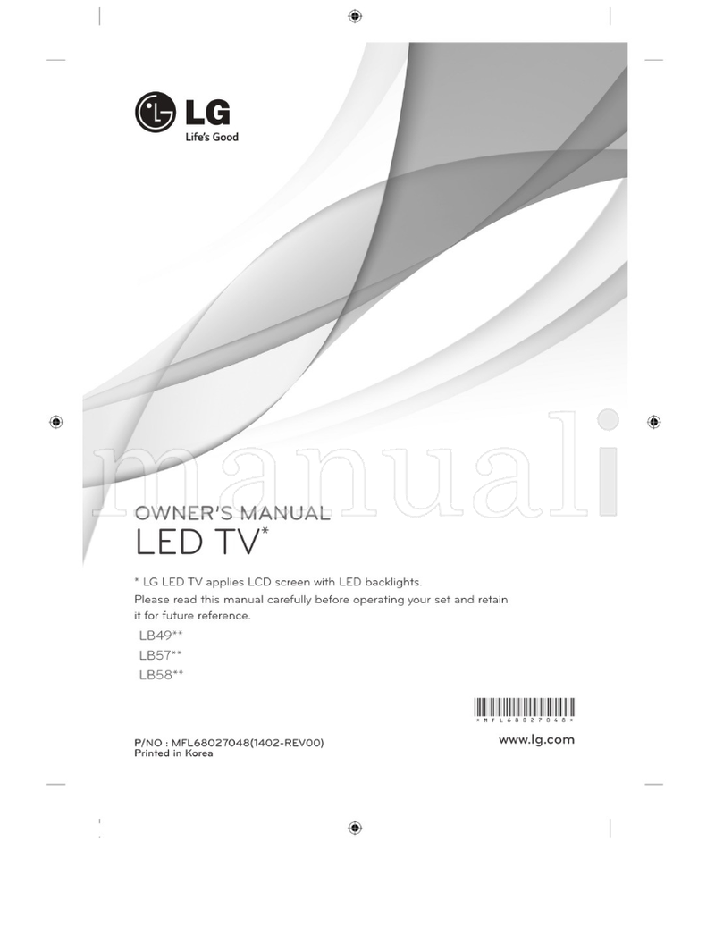 LG LB49** LB57** LB58** *MFL68027048* (40 pages) TV Operating Manual